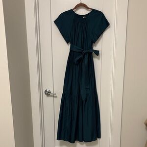 Mirth Vienna Teal Maxi Dress with Tie Waist